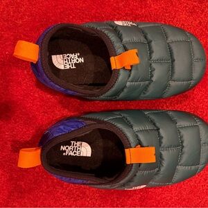 The North Face Thermoball Quilted Green and Blue Slippers